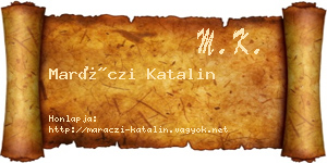 Maráczi Katalin névjegykártya