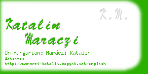 katalin maraczi business card